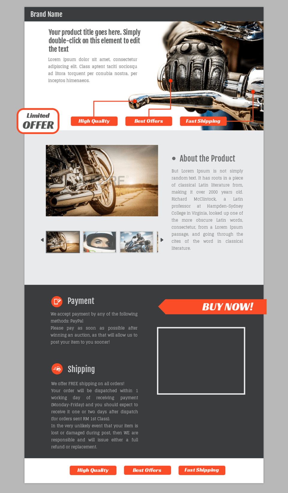 Crazylister Product Listing Layout Screenshot